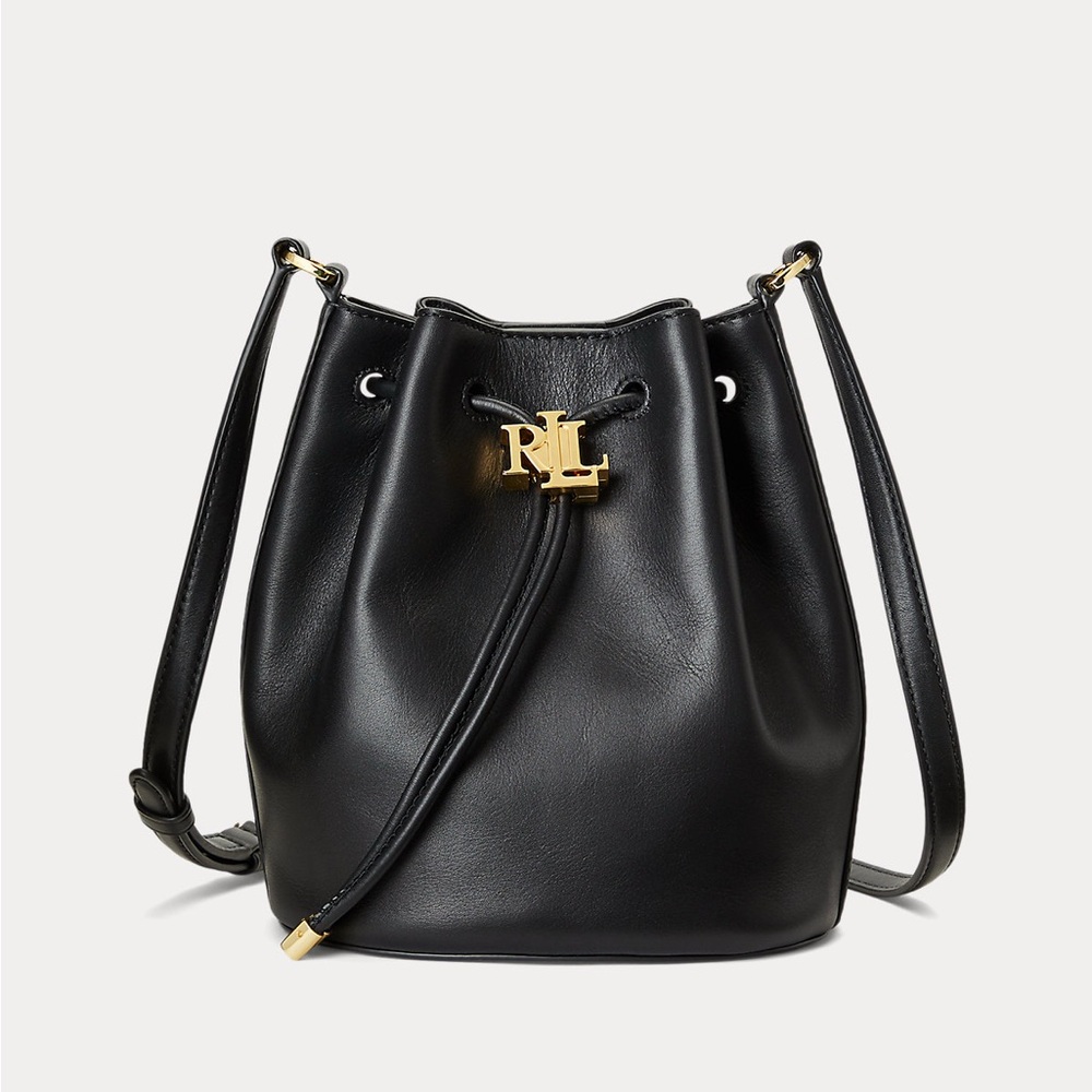 Ralph Lauren| Leather Medium Andie Drawstring Bag